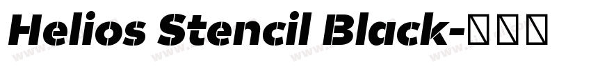 Helios Stencil Black字体转换